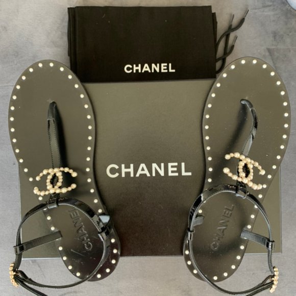 Chanel Pearl Sandals - Picture 2 of 2